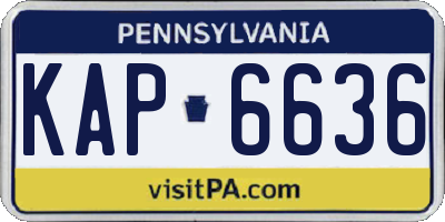 PA license plate KAP6636