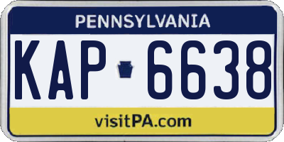 PA license plate KAP6638