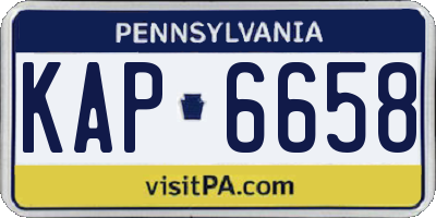 PA license plate KAP6658
