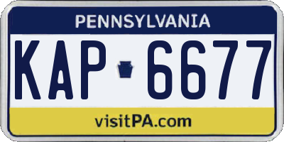 PA license plate KAP6677