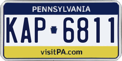 PA license plate KAP6811