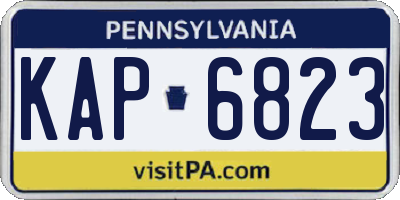 PA license plate KAP6823