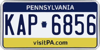 PA license plate KAP6856