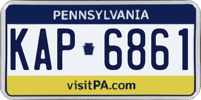 PA license plate KAP6861