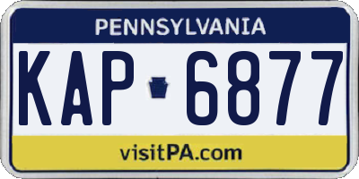 PA license plate KAP6877