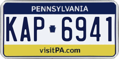 PA license plate KAP6941