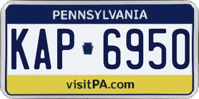 PA license plate KAP6950