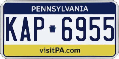 PA license plate KAP6955
