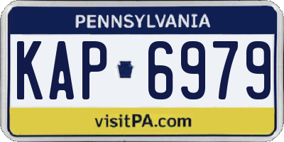 PA license plate KAP6979