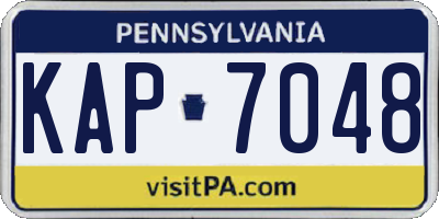 PA license plate KAP7048