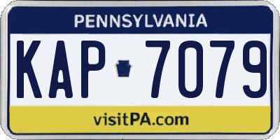 PA license plate KAP7079