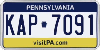 PA license plate KAP7091