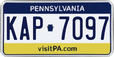 PA license plate KAP7097