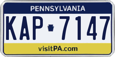 PA license plate KAP7147