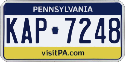 PA license plate KAP7248