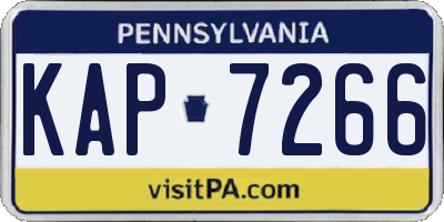 PA license plate KAP7266