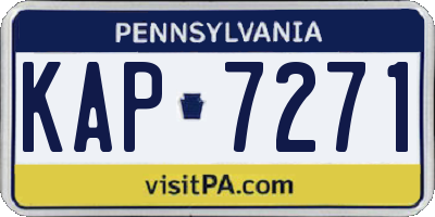 PA license plate KAP7271