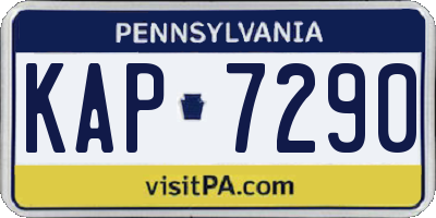 PA license plate KAP7290