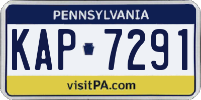 PA license plate KAP7291