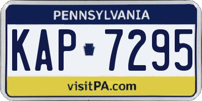 PA license plate KAP7295