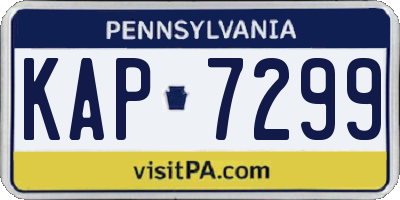 PA license plate KAP7299