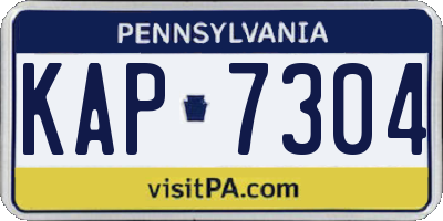 PA license plate KAP7304