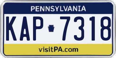 PA license plate KAP7318