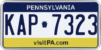PA license plate KAP7323