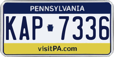 PA license plate KAP7336