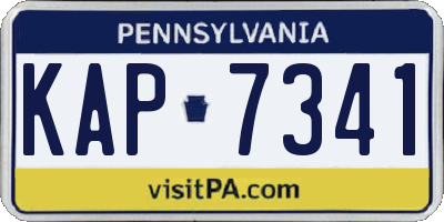 PA license plate KAP7341