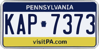 PA license plate KAP7373