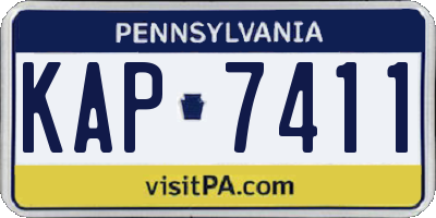 PA license plate KAP7411
