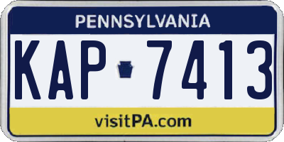 PA license plate KAP7413