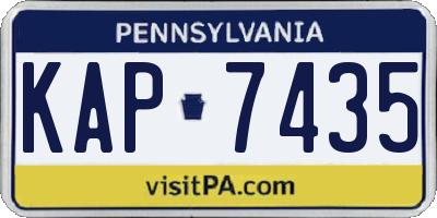 PA license plate KAP7435