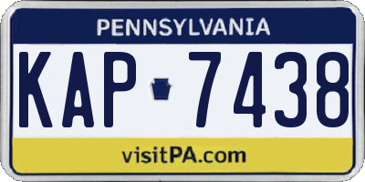 PA license plate KAP7438