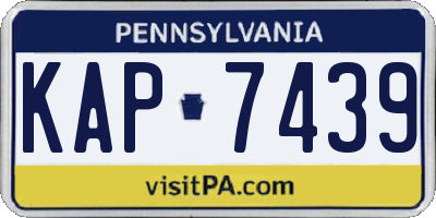 PA license plate KAP7439