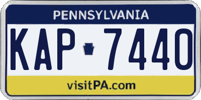 PA license plate KAP7440