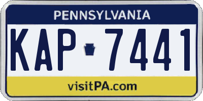 PA license plate KAP7441