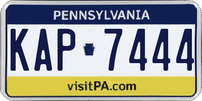 PA license plate KAP7444