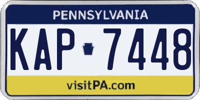 PA license plate KAP7448