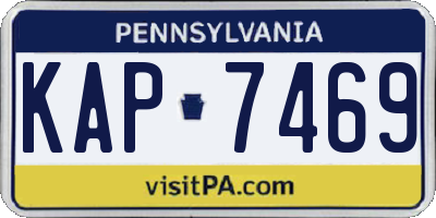 PA license plate KAP7469