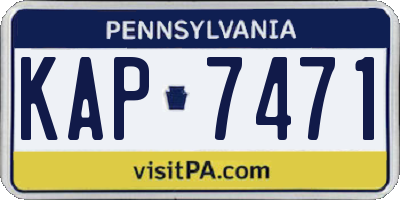 PA license plate KAP7471