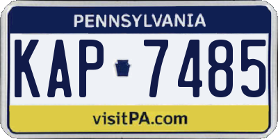 PA license plate KAP7485