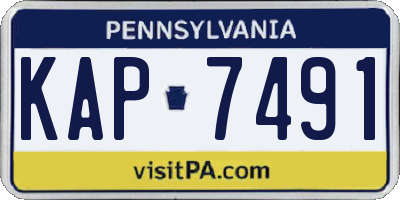 PA license plate KAP7491
