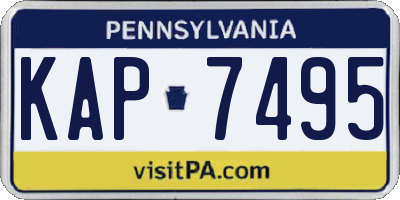 PA license plate KAP7495