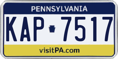 PA license plate KAP7517