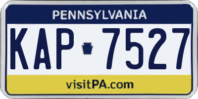 PA license plate KAP7527