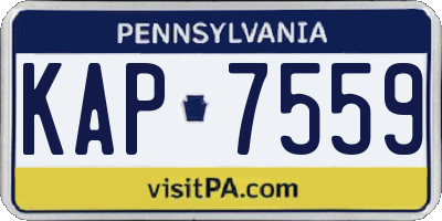 PA license plate KAP7559