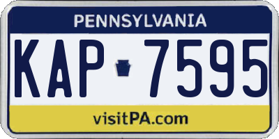 PA license plate KAP7595