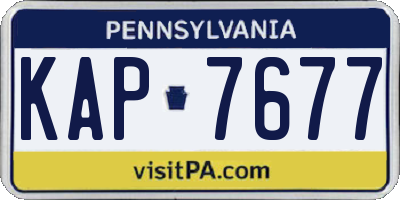 PA license plate KAP7677
